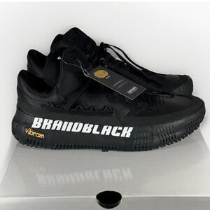 BRANDBLACK Rare Metal II Luxe M555BB Black Vibram Sole Sneakers US Men 8